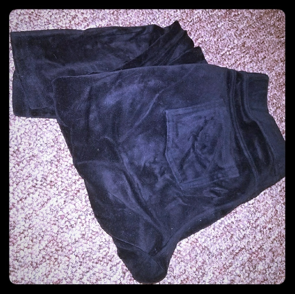 Juicy Couture Black Velvet Pants